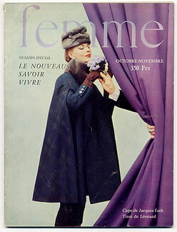 Femme 1956 N°20 Octobre-Novembre Le Nouveau Savoir-Vivre, 96 pages