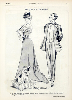 Robert Allouard 1907 Collar Bulldog, Elegant Parisienne