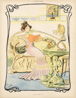Lucien Métivet 1902 Modern-style Lady, Art Nouveau