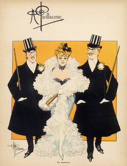 Albert Guillaume 1902 Elegants, Sandwiched