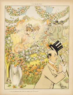 Albert Guillaume 1902 "A la fête des fleurs" The Flowers Festival, Parade
