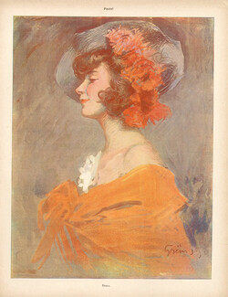 Jules Alexandre Grün 1902 "Pastel" Dora portrait