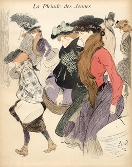 Jacques Wély 1902 La pleiade des jeunes modistes, Milliner, hatbox