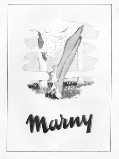 Marny (Hosiery, Stockings) 1943 Pierre Louchel