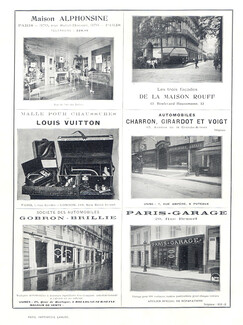 Louis Vuitton (malle pour chaussures) 1903 Alphonsine, Maison Rouff, shop window