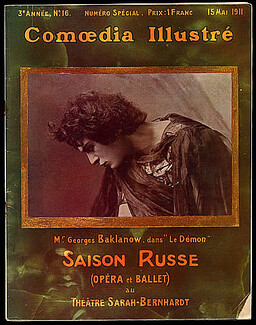 Comoedia Illustré 1911 n°16 Ballets Russes, Russian Ballets, Georges Baklanow, Roussalka, 48 pages