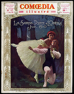 Comoedia Illustré 1910 n°17 Ballets Russes Russian Ballets, Les Sylphides, Vaslav Nijinsky, Tamara Karsavina, 36 pages