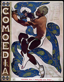 Comoedia Illustré 1912 n°16 Ballets Russes, Russian Ballets, Léon Bakst, Vaslav Nijinsky, "Hélène de Sparte", "Le Dieu Bleu", Tamara Karsavina