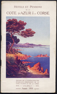 Côte d'Azur "French Riviera" & Corse 1931 Grands Hôtels de Nice, 80 pages