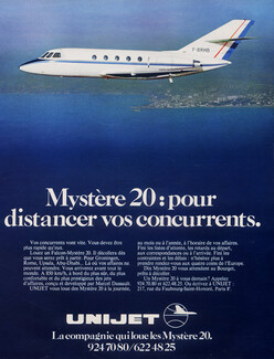 Unijet (Airline) 1972 Marcel Dassault Mystere 20 Airplane