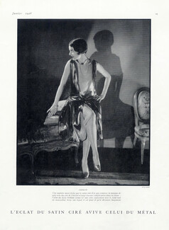 Chéruit (Couture) 1928, Satin ciré d'or, Edward Steichen