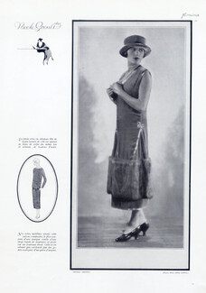 Nicole Groult (Couture) 1924 Velvet Dress and Fur, Photo Laure Albin Guillot