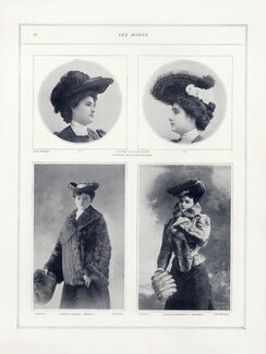 Grunwaldt & Esther Meyer (hats) 1902 Photo Reutlinger, Muff, Fur Jacket