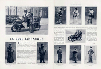 La Mode Automobile, 1901 - Ström Clothing driving, Text by A. B.