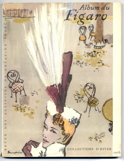 Album du Figaro 1947 N°12 Collections d'hiver, Raymond Baumgartner, René Gruau, Lucien Lelong, 194 pages