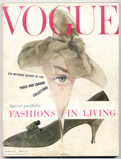 Vogue UK 1958 March, Paris and London Collections, Fashions in Living