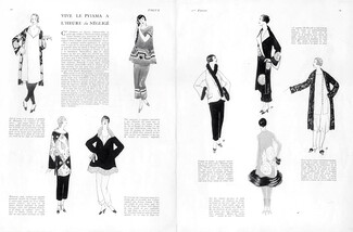 Molyneux, Drecoll, Jeanne Lanvin, Marie Nowitzky 1925 pajamas, Porter Woodruff