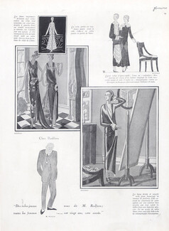 Chez Redfern 1924 Pierre Mourgue Fashion illustration, Roger Chastel caricature