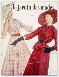 Le Jardin des Modes 1948 N°317, Christian Dior, Schiaparelli, Marcelle Chaumont, Maud Roser, Jeanne Lafaurie, Lelong, Mad Carpentier