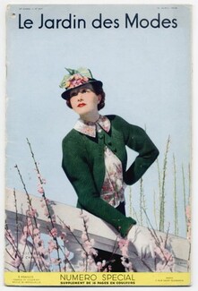 Le Jardin des Modes 1936 N°207, Chanel, Marcel Rochas, Molyneux, Schiaparelli, Maggy Rouff, Alix, Hermès, 48 pages