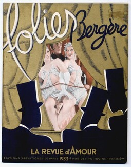 Folies Bergère 1933 "La Revue d'Amour" Strozzi, Tillio, Troutowska, Jean Le Seyeux, 36 pages