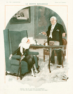 Léonnec 1918 "La Grippe Espagnole" At the Doctor