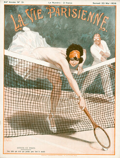 Armand Vallée 1926 Tenniswoman, La Vie Parisienne