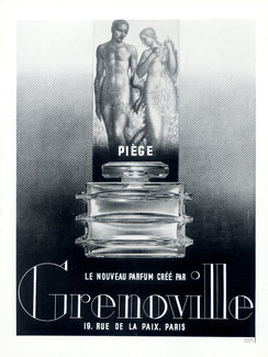 Grenoville (Perfumes) 1938 Piège, Art Déco Style