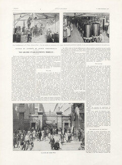 Nos grands établissements modèles, 1927 - ETS Piver L.T. Factory Aubervilliers, Ateliers de Crèmes, Savons, Flacons, Text by A. F., 2 pages