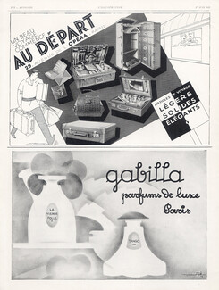 Gabilla (Perfumes) & Au Départ (Bagages) 1929 Raymond Gid