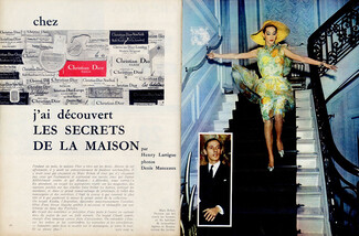 Chez Christian Dior, j'ai découvert les secrets de la Maison, 1961 - Marc Bohan, Fashion show, Photos Denis Manceaux, Text by Henry Lartigue, 6 pages