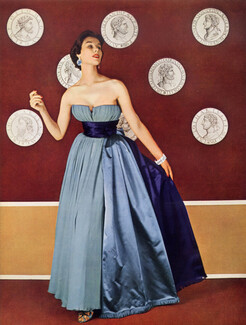 Jacques Fath 1953 Evening gown, Photo Pottier