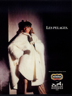 Hermès (Couture) 1979 "Les Pelages" Manteau en mohair, Agnona