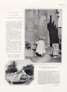 Ce qu'a dit le sphinx à Mlle Cécile Sorel, 1924 - Temple de Karnac, Egypt, Texte par Cécile Sorel