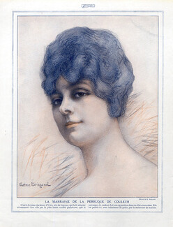 Gustave Brisgand 1914 Portrait of Duchesse d'Uzès, colored wig