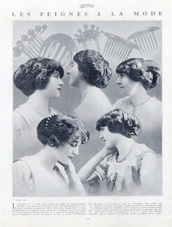 Photo Talbot 1912 "Les Peignes à la Mode" Combs