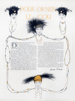 Pour Orner le Cou, 1913 - Francisco Javier Gosé Necklaces, Texte par Marcel Boulenger