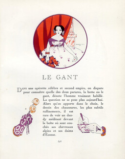 Le Gant, 1913 - Maggie Salzedo "The Glove" La Gazette du Bon Ton, Texte par René Blum, 4 pages