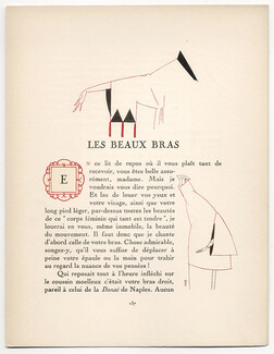 Les Beaux Bras, 1920 - Eduardo Garcia Benito Beautiful sleeves, La Gazette du Bon Ton, Texte par Eugène Marsan, 4 pages
