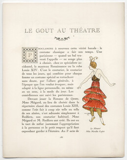 Le Goût du Théâtre, 1913 - Jose de Zamora Le Minaret, Paul Poiret, Persian Costumes, Gazette du Bon Ton, Text by Lise-Leon Blum, 4 pages