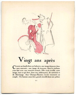 Vingt ans après, 1921 - Roger Chastel La Gazette du Bon Ton, Text by Gérard Bauër, 4 pages