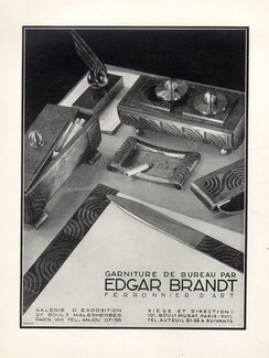 Edgar Brandt (Decorative Arts) 1933 Garniture de Bureau