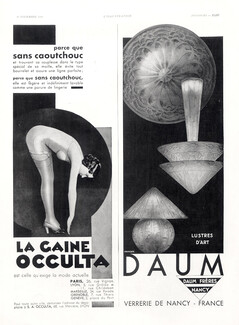 Daum (Crystal Glass) 1930 Verrerie de Nancy, Art Déco