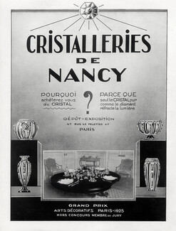 Cristalleries de Nancy (Crystal Glass) 1928