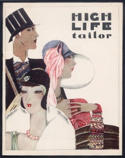 High Life Tailor (Catalog Fashion) 1926 Art Deco Style, Albert Jarach, Fashion Illustration