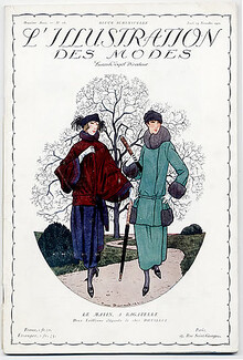 L'Illustration des Modes 1921 N°26, Pierre Brissaud, Paul Poiret, Madeleine Vionnet, Goyard, Martine, 52 pages