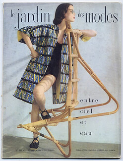 Le Jardin des Modes 1951 N°355, Lucile Manguin, Photo Bukzin, Lola Prusac, Hermès (Swimwear), Schiaparelli