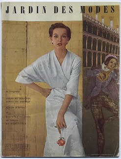 Le Jardin des Modes 1951 N°349, Bruyère, Photo Bukzin, Angèle Malclès, Lingerie, Ski