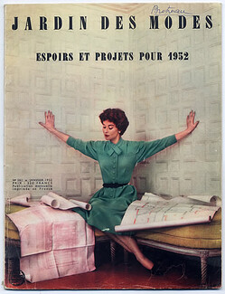 Le Jardin des Modes 1952 N°361, Jean Patou, Photo Bukzin, Hermès, Schiaparelli, Véra Boréa, Nightgown