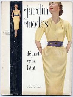 Le Jardin des Modes 1952 N°366, Hermès, robe "Hermeselle", Schiaparelli, Balenciaga